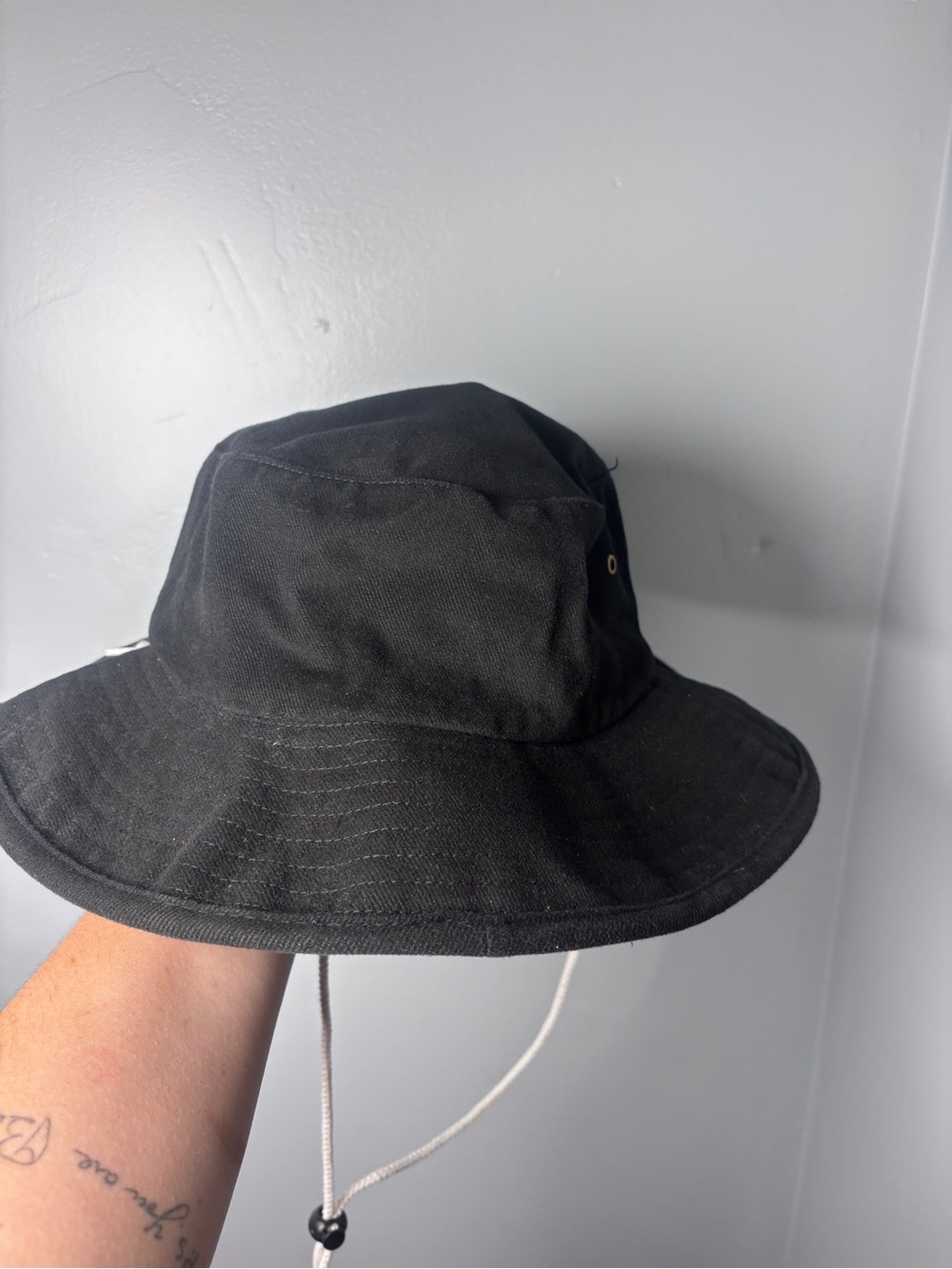 Mens Decky Black Bucket Hat